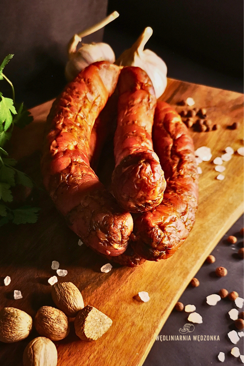 Kiełbasa Palcówka bez peklosoli, glutenu, bez chemii z Wędliniarni Wędzonka